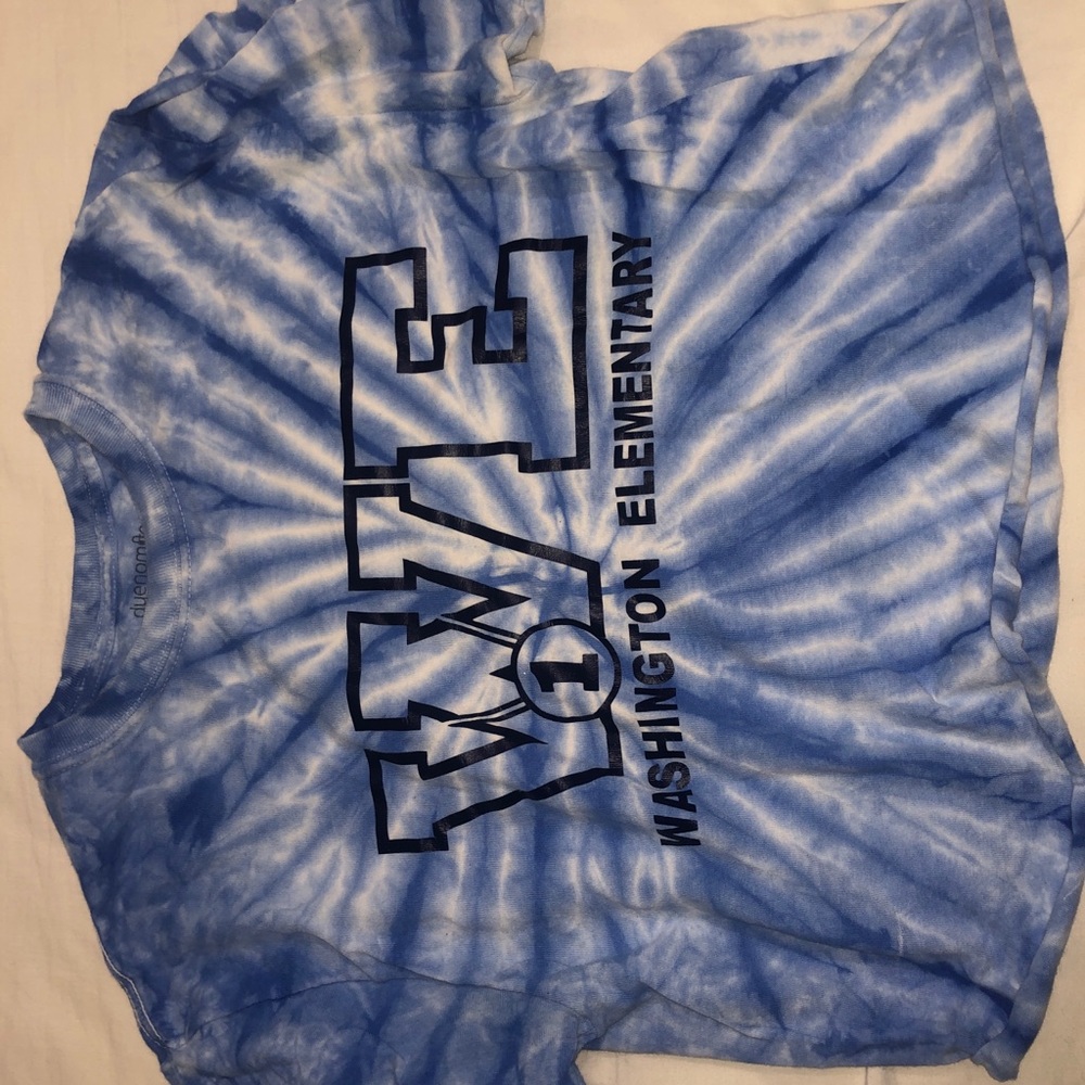 Tye-dye (blue) crop top